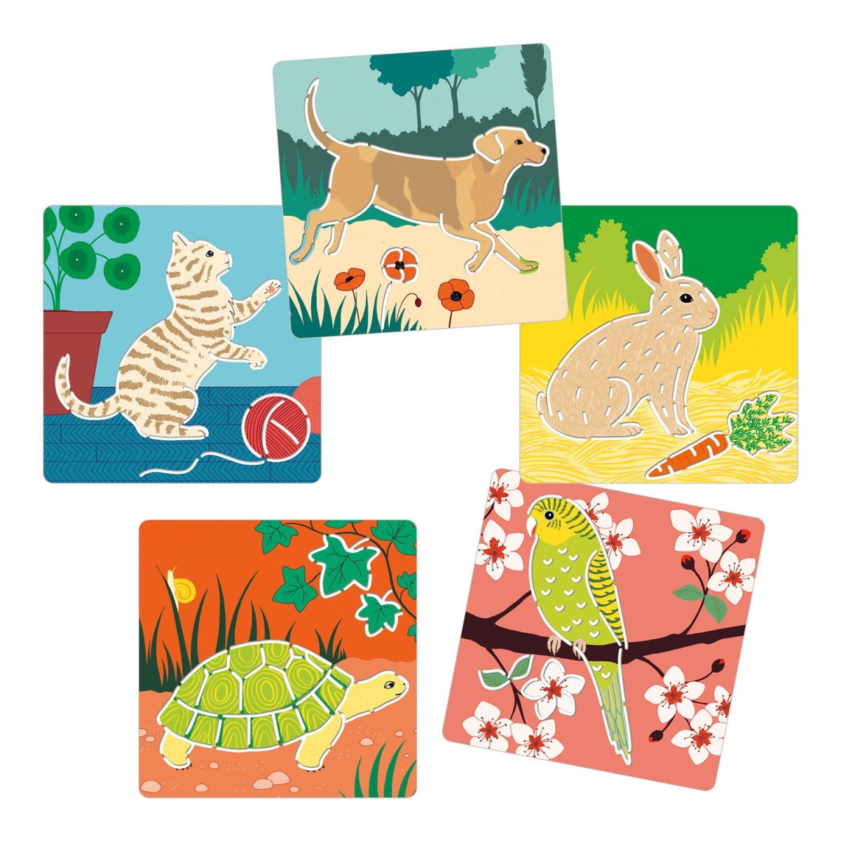 Stencil illustrati Cute Companions (5 soggetti)