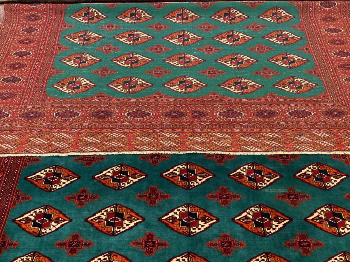 Tappeto Persiano Turkomen silk semi antico 300 x 225 cm - immagine 4