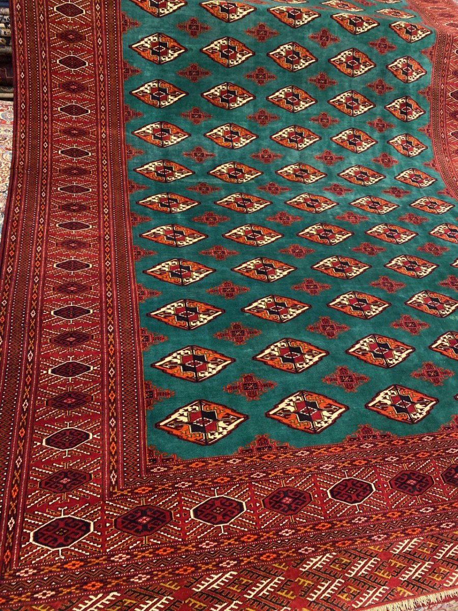 Tappeto Persiano Turkomen silk semi antico 300 x 225 cm - immagine 3