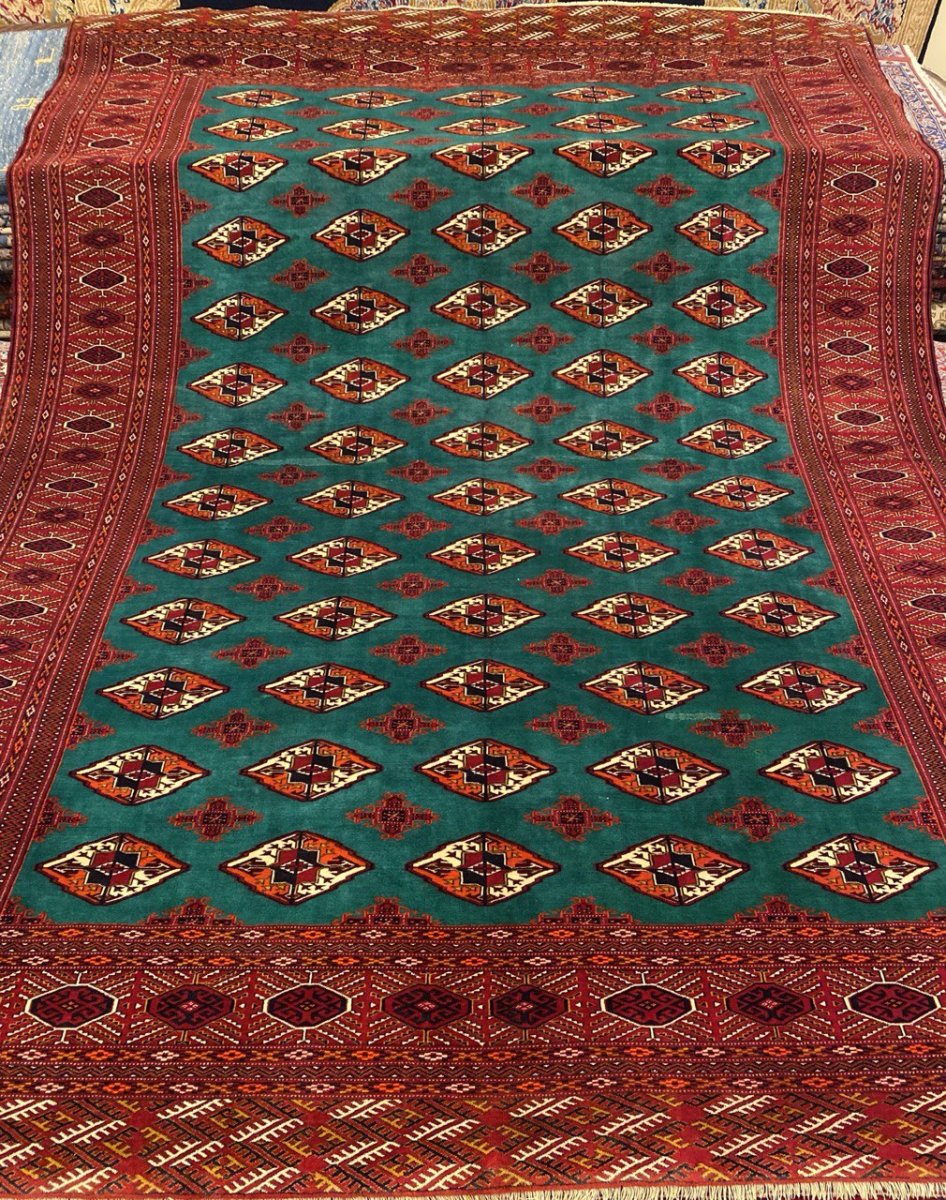 Tappeto Persiano Turkomen silk semi antico 300 x 225 cm