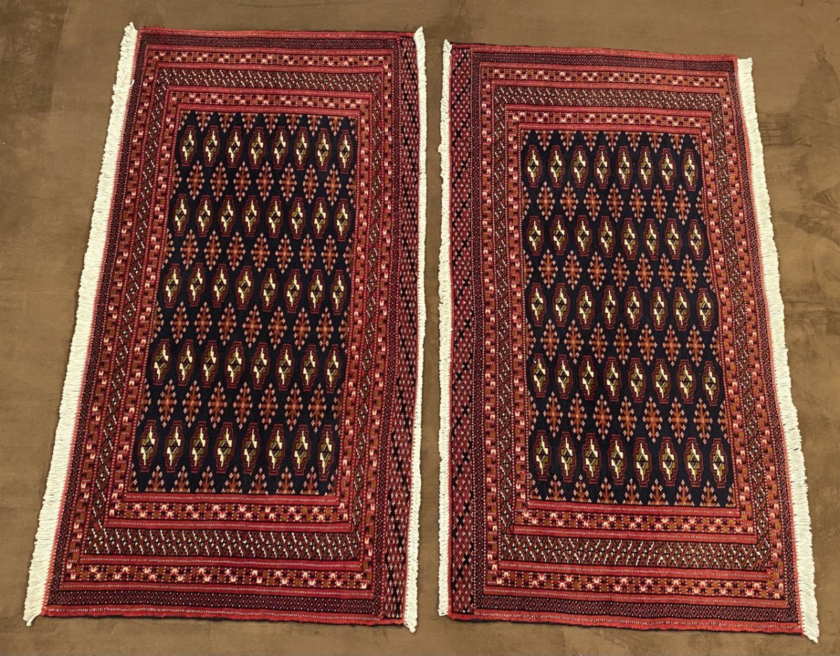 Tappeto Persiano Turkomen Coppia 125 x 63 , 122 x 65 cm - immagine 3