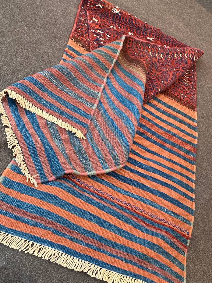 Kilim Sumak Shahsavan semi antico 233 x 62 cm - immagine 5