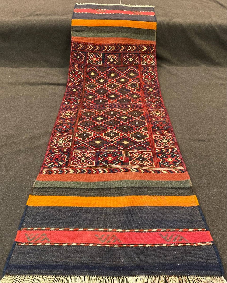 Kilim Sumak Shahsavan semi antico 220 x 60 cm - immagine 2