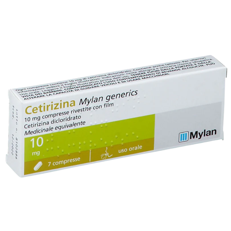 CETIRIZINA MYLAN 7 COMPRESSE RIVESTITE DA 10 MG