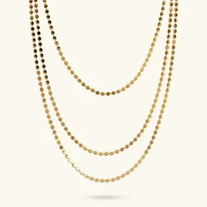 Collana Multifilo con Catena a Piccoli Dischi