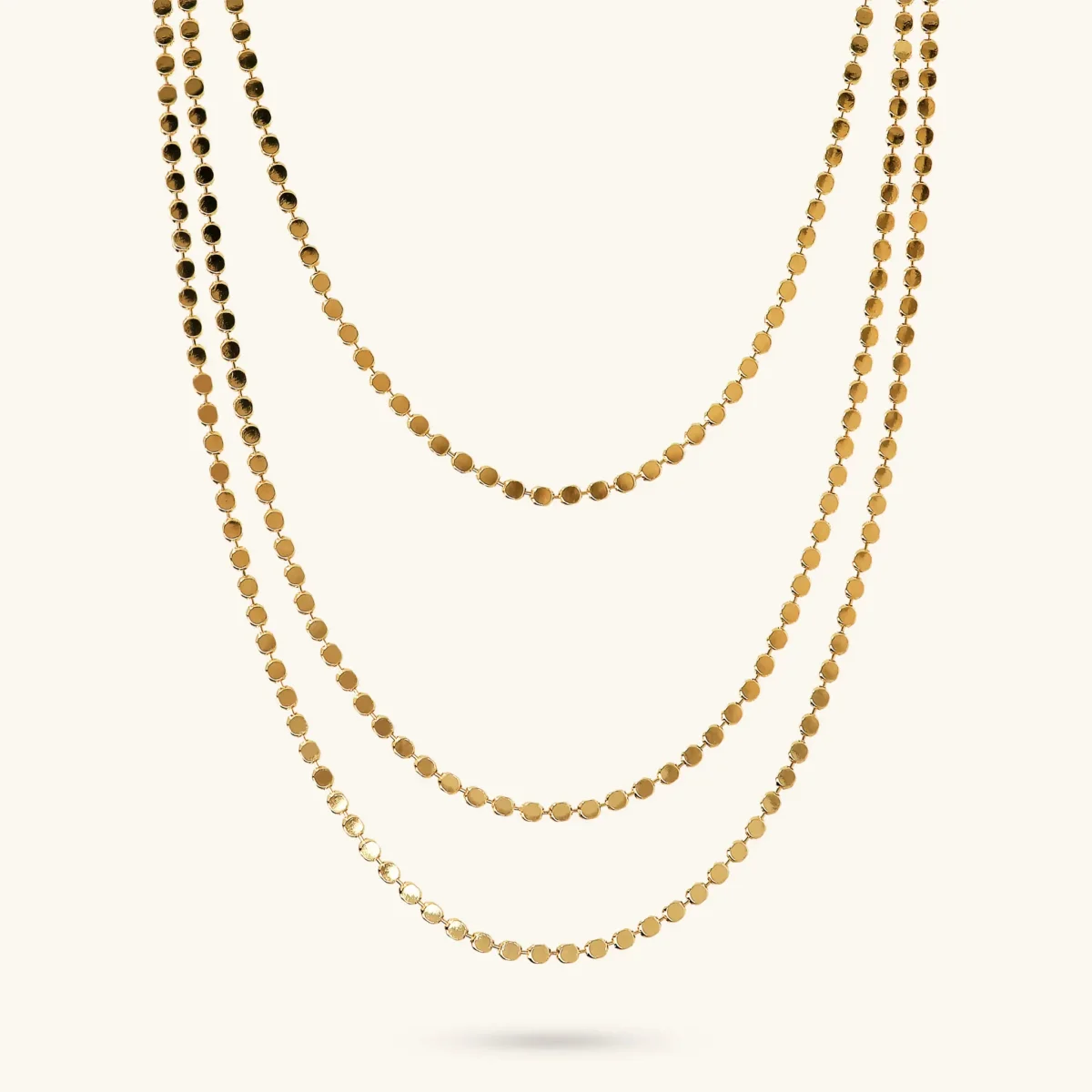 Collana Multifilo con Catena a Piccoli Dischi