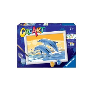 Creart Delfini amici, Serie E, Kit per dipingere con i numeri