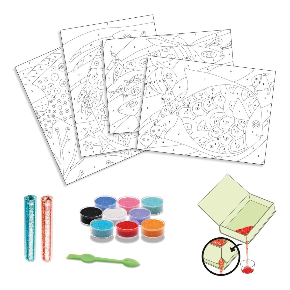Kit decorazioni con glitter Fish Rainbows - immagine 4