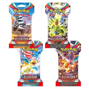 Pokemon Scarlatto e Violetto SV3 Ossidiana Infuocata busta 10 carte Paper Sleeve
